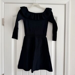 NWT! Zara Black Ruffle Detail Dress